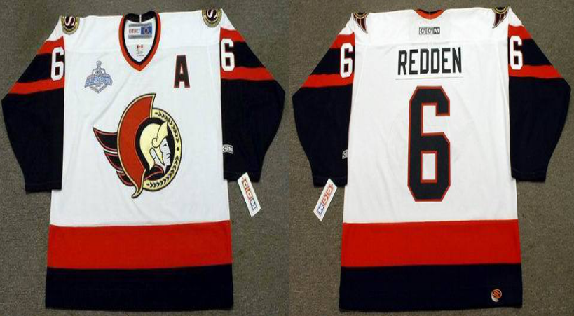 2019 Men Ottawa Senators #6 Redden white CCM NHL jerseys